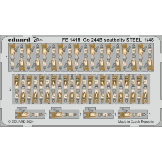 Go 244B seatbelts STEEL 1/48 ICM - Eduard Accessories FE1418