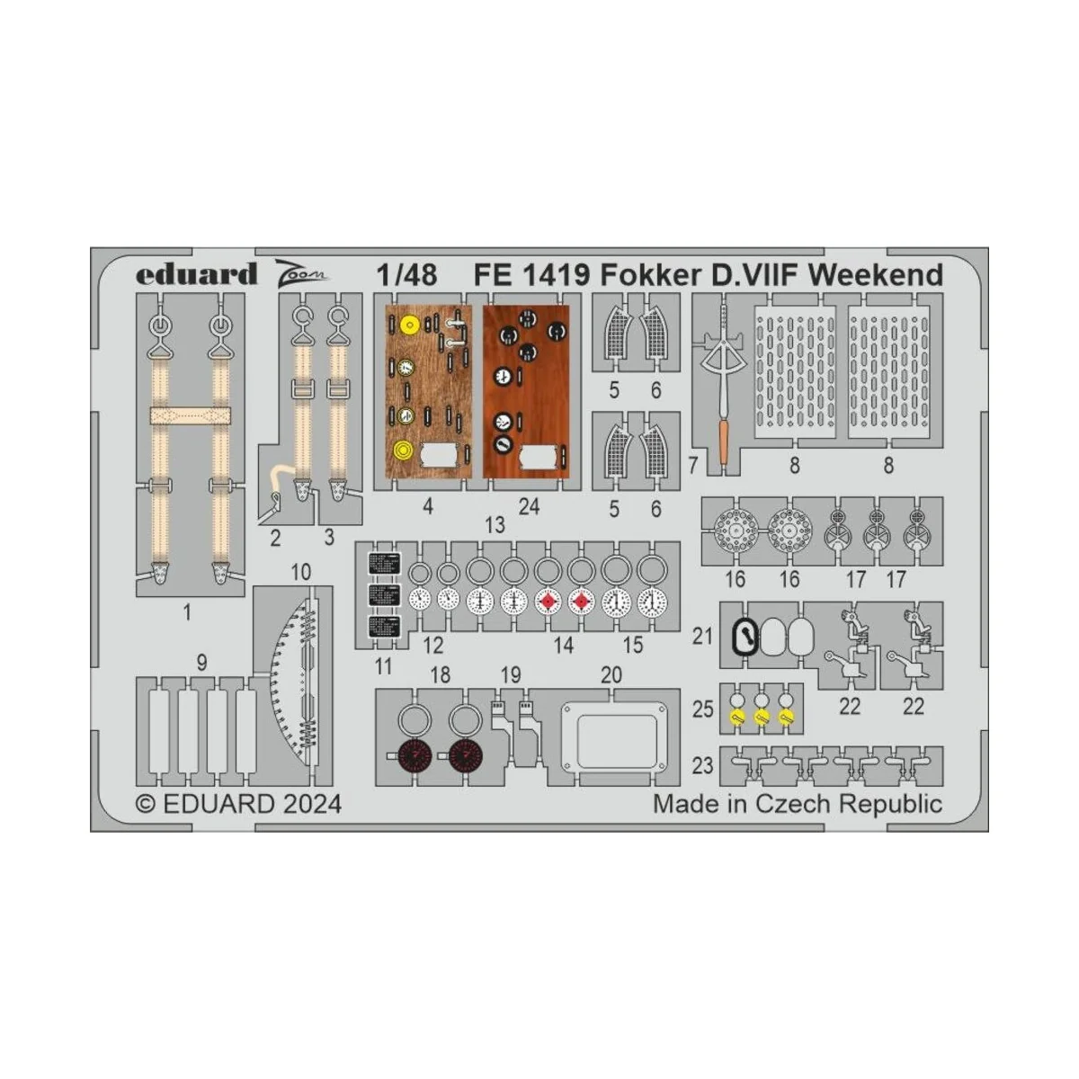 Fokker D.VIIF Weekend 1/48 EDUARD - Eduard Accessories FE1419