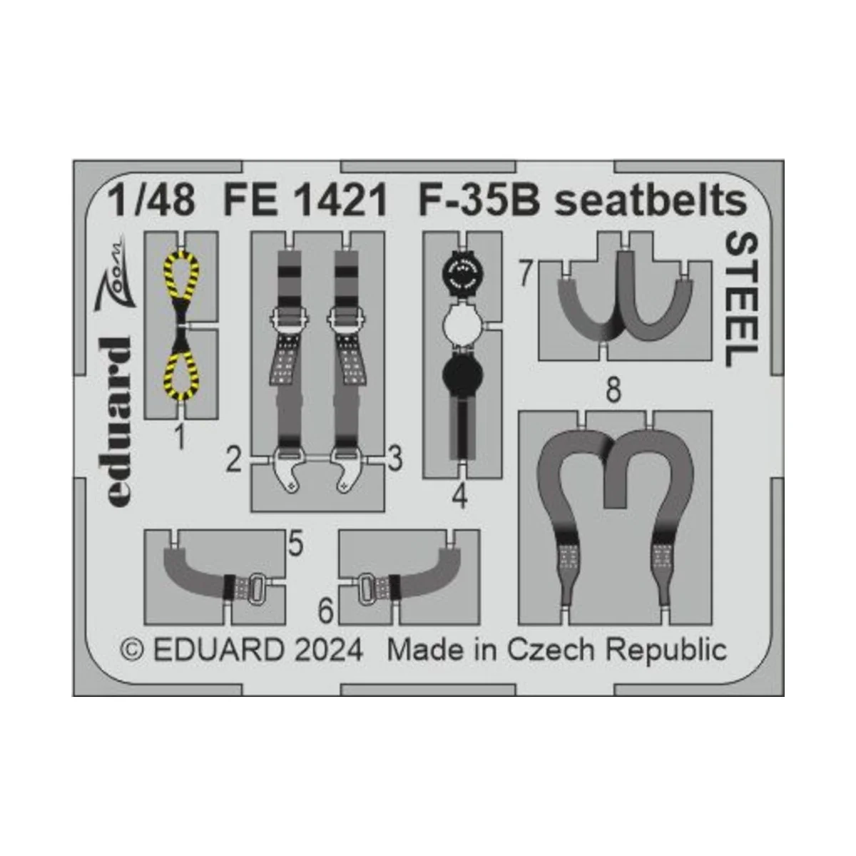 F-35B seatbelts STEEL 1/48 TAMIYA, 1/48 - Eduard Accessories FE1421
