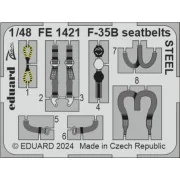 F-35B seatbelts STEEL 1/48 TAMIYA, 1/48 - Eduard Accessories FE1421