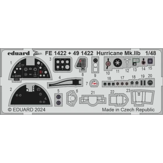 Hurricane Mk.IIb 1/48 ARMA HOBBY, 1/48 - Eduard Accessories FE1422