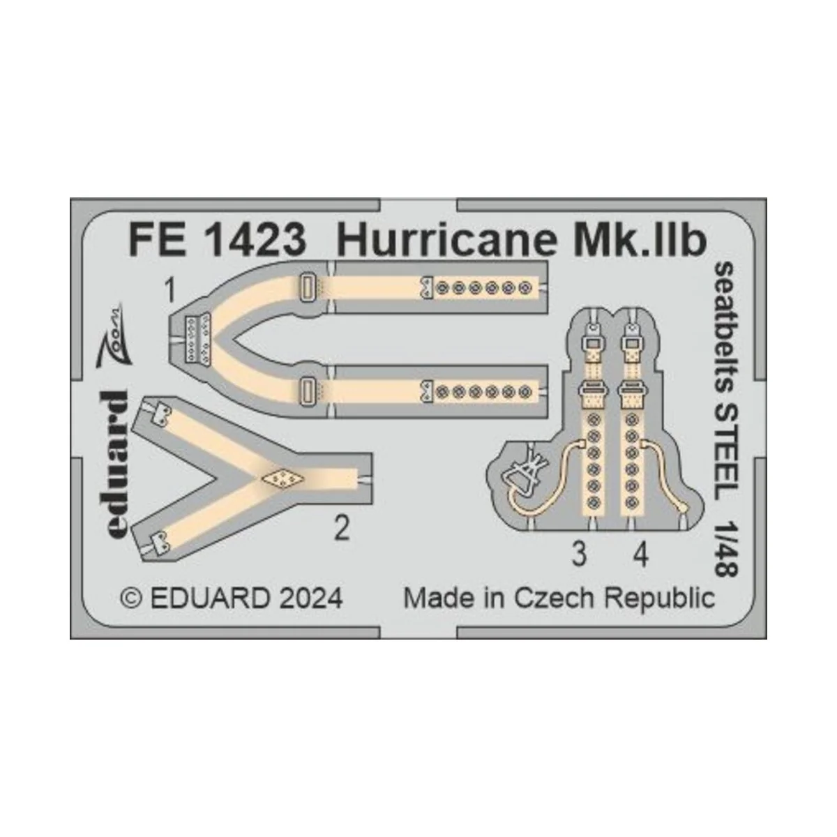 Hurricane Mk.IIb seatbelts STEEL 1/48 ARMA HOBBY, 1/48 - Eduard Acc...