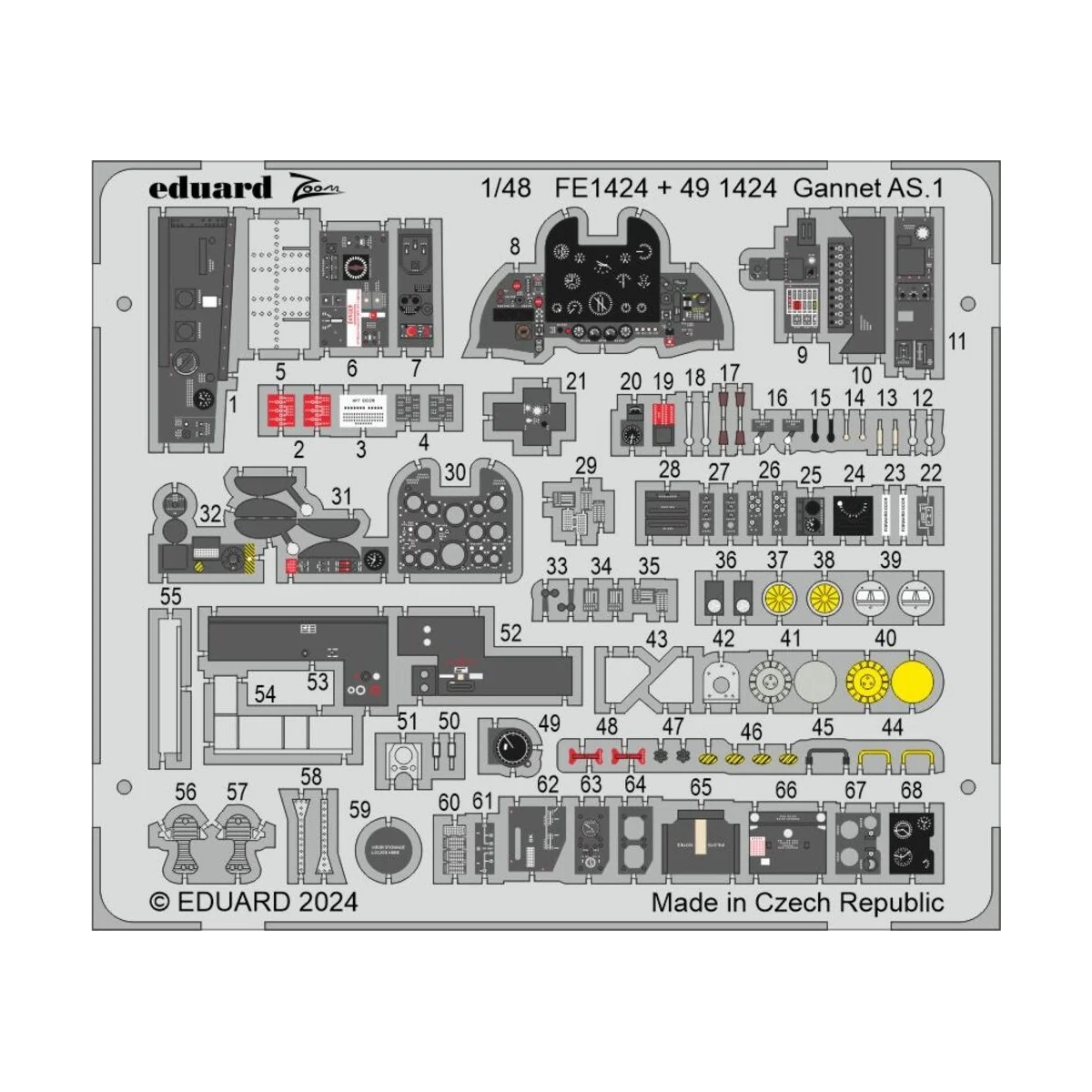 Gannet AS.1 1/48 AIRFIX, 1/48 - Eduard Accessories FE1424