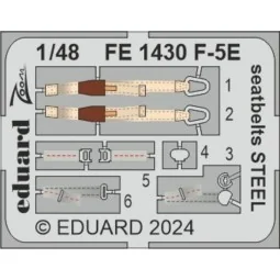 F-5E seatbelts STEEL 1/48 AFV CLUB / EDUARD - Eduard Accessories FE...
