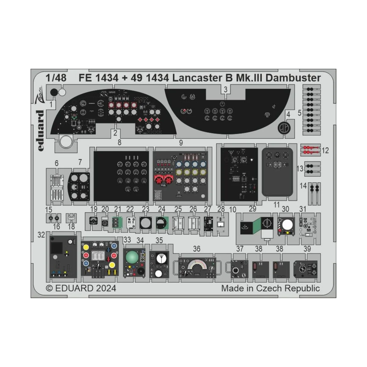 Lancaster B Mk.III Dambuster 1/48 HKM - Eduard Accessories FE1434