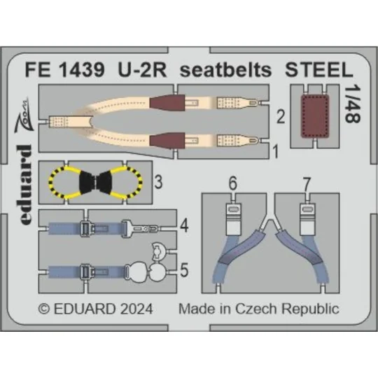U-2R seatbelts STEEL 1/48 HOBBY BOSS, 1/48 - Eduard Accessories FE1439 U-2R seatbelts STEEL 1/48 HOBBY BOSS, 1/48 - Eduard Accessories FE1439
