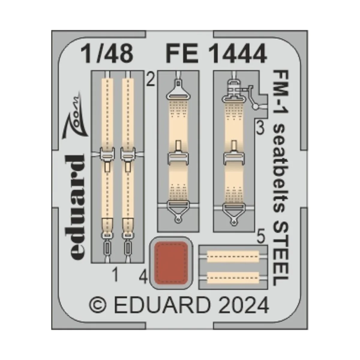 FM-1 seatbelts STEEL  TAMIYA - Eduard Accessories FE1444