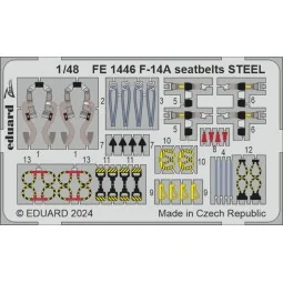 F-14A seatbelts STEEL GREAT WALL HOBBY, 1/48 - Eduard Accessories F...
