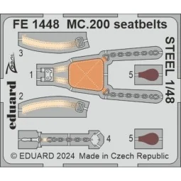 MC.200 seatbelts STEEL ITALERI - Eduard Accessories FE1448