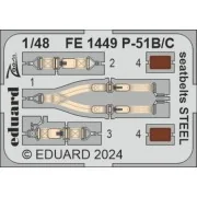 P-51B/C seatbelts STEEL EDUARD, 1/48 - Eduard Accessories FE1449