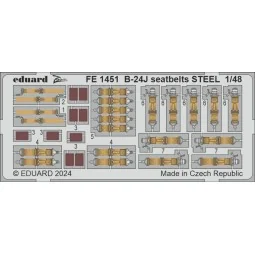 B-24J seatbelts STEEL HOBBY BOSS - Eduard Accessories FE1451