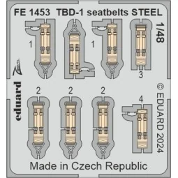 TBD-1 seatbelts STEEL HOBBY BOSS - Eduard Accessories FE1453