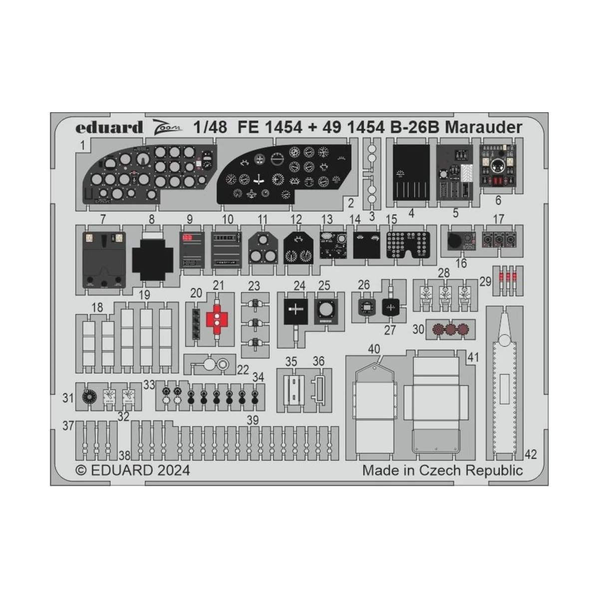 B-26B Marauder ICM, 1/48 - Eduard Accessories FE1454