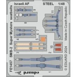 SMB-2 Super Mystere seatbelts Israeli AF STEEL, 1/48 - Eduard Acces...