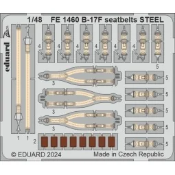 B-17F seatbelts STEEL 1/48 - Eduard Accessories FE1460