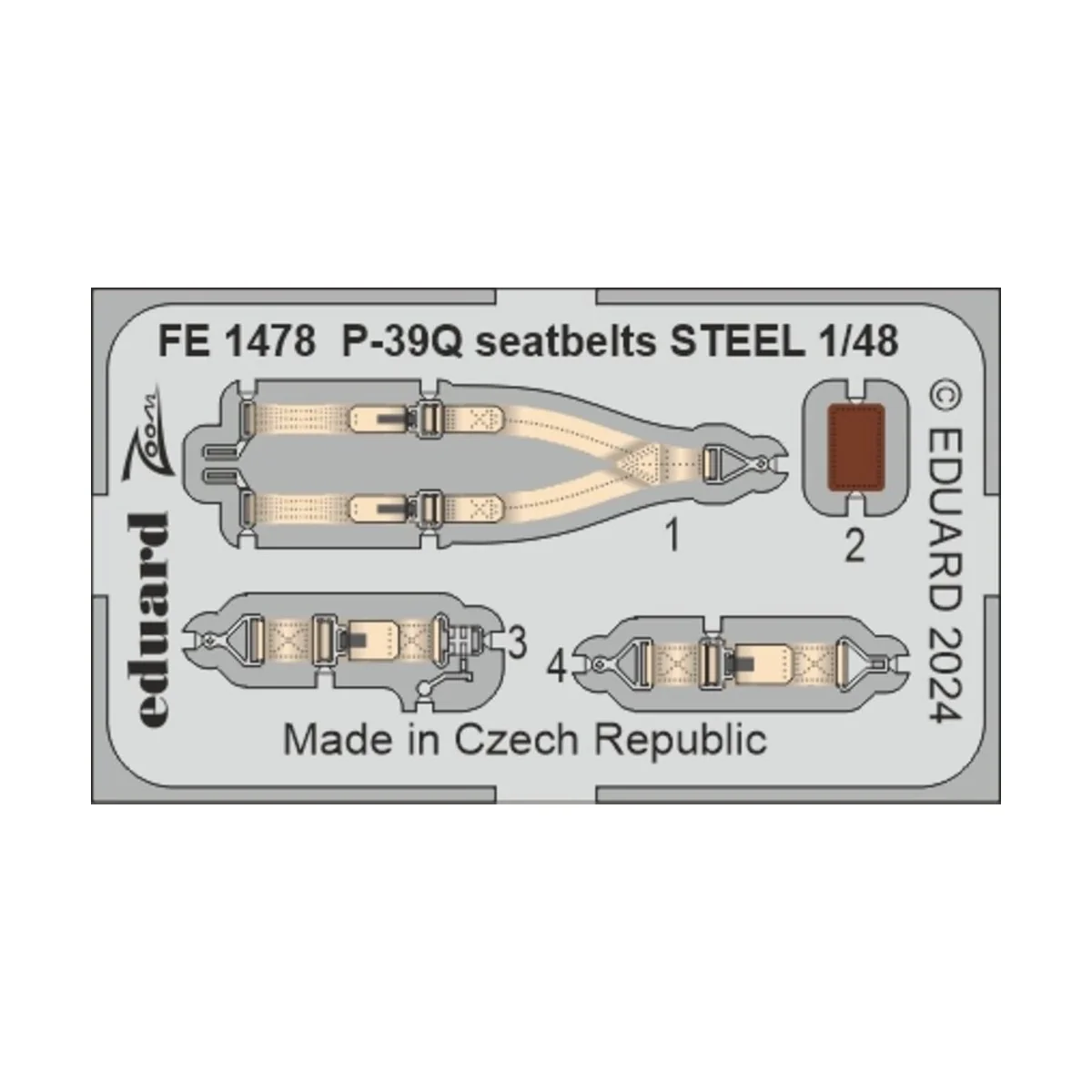 P-39Q seatbelts STEEL ARMA HOBBY - Eduard Accessories FE1478
