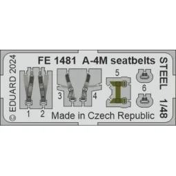 A-4M seatbelts STEEL MAGIC FACTORY - Eduard Accessories FE1481
