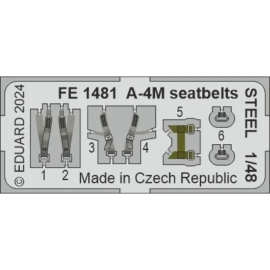 A-4M seatbelts STEEL MAGIC FACTORY - Eduard Accessories FE1481