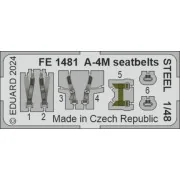 A-4M seatbelts STEEL MAGIC FACTORY, 1/48 - Eduard Accessories FE1481 A-4M seatbelts STEEL MAGIC FACTORY, 1/48 - Eduard Accessories FE1481