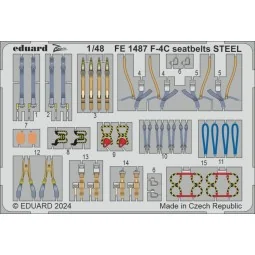 F-4C seatbelts STEEL, 1/48 - Eduard Accessories FE1487