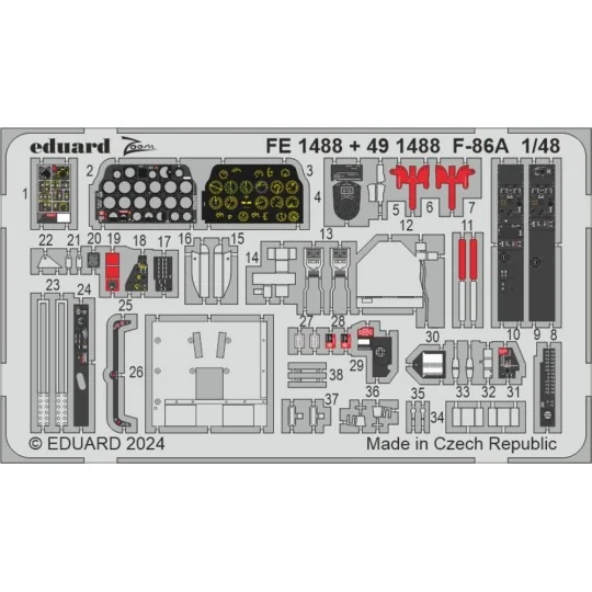 F-86A CLEAR PROP, 1/48 - Eduard Accessories FE1488