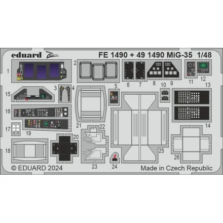 MiG-35 HOBBY BOSS, 1/48 - Eduard Accessories FE1490