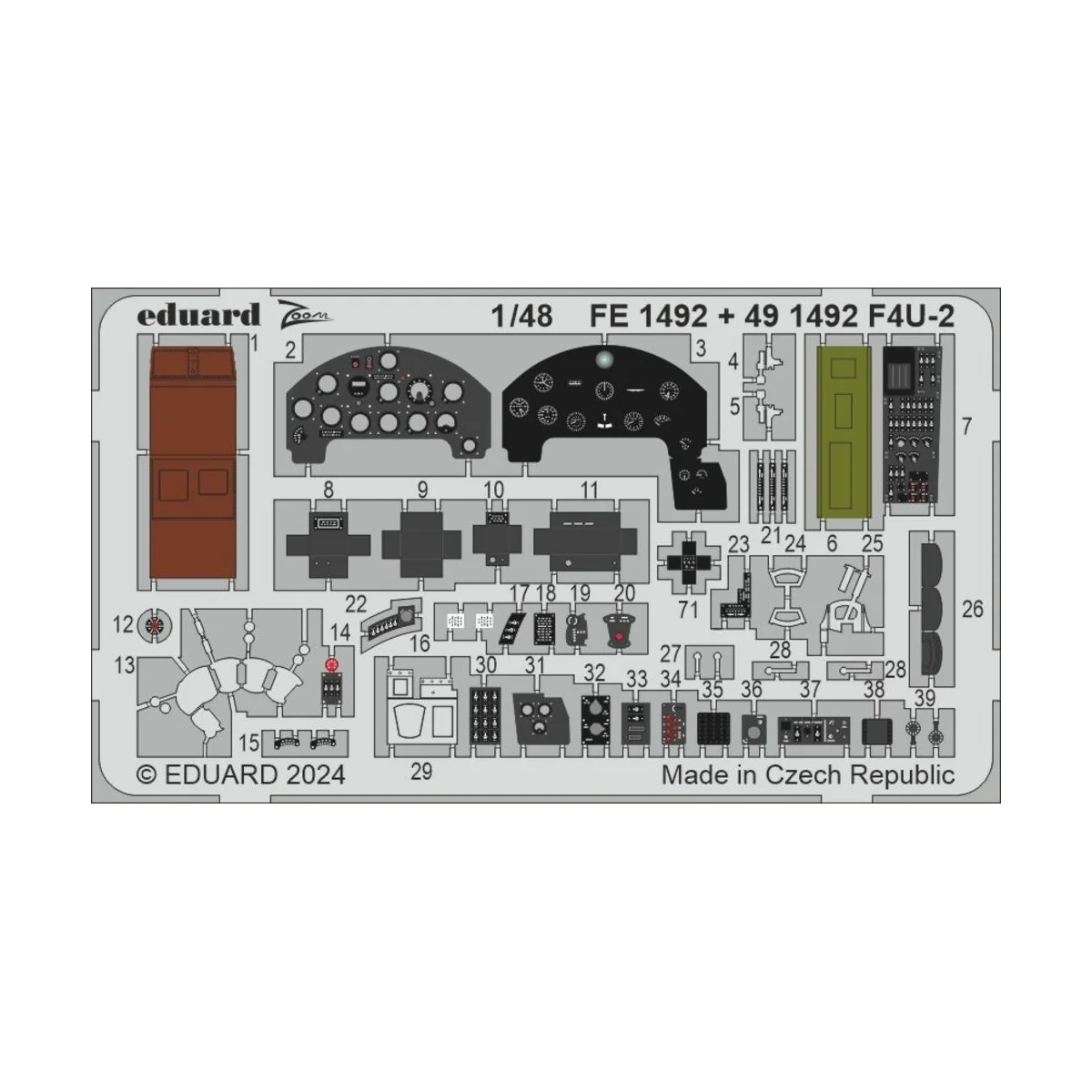 F4U-2 HOBBY BOSS, 1/48 - Eduard Accessories FE1492
