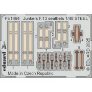 Junkers F.13 seatbelts STEEL MINIART, 1/48 - Eduard Accessories FE1494