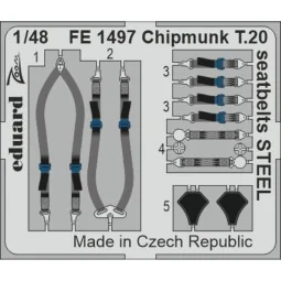 Chipmunk T.20 seatbelts STEEL AIRFIX, 1/48 - Eduard Accessories FE1497
