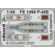 P-40E seatbelts STEEL EDUARD - Eduard Accessories FE1498