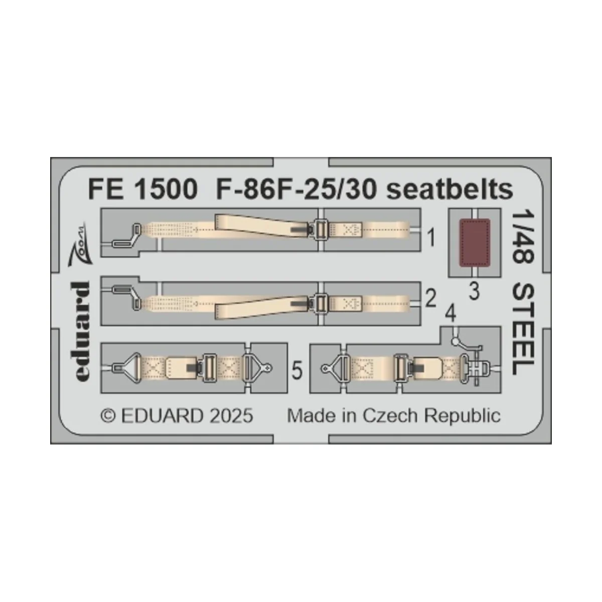 F-86F-25/30 seatbelts STEEL AIRFIX - Eduard Accessories FE1500