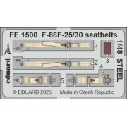 F-86F-25/30 seatbelts STEEL AIRFIX, 1/48 - Eduard Accessories FE1500