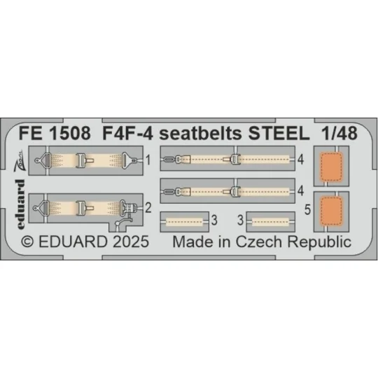 F4F-4 seatbelts STEEL ACADEMY, 1/48 - Eduard Accessories FE1508
