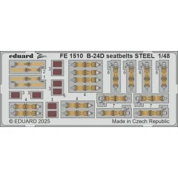 B-24D seatbelts STEEL HOBBY BOSS, 1/48 - Eduard Accessories FE1510