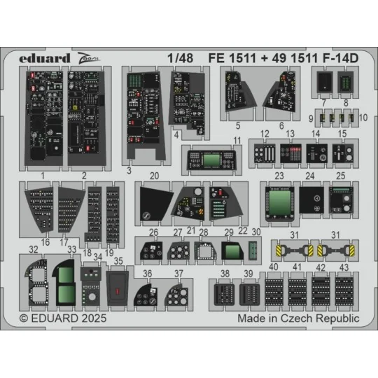 F-14D GREAT WALL HOBBY, 1/48 - Eduard Accessories FE1511