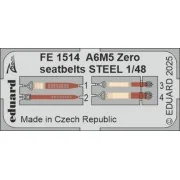 A6M5 Zero seatbelts STEEL FINE MOLDS, 1/48 - Eduard Accessories FE1514