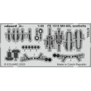 MH-60L seatbelts STEEL ICM - Eduard Accessories FE1518