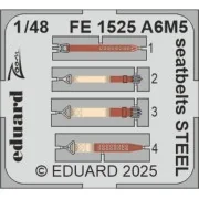 A6M5 seatbelts STEEL EDUARD, 1/48 - Eduard Accessories FE1525