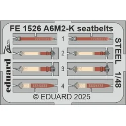 A6M2-K seatbelts STEEL EDUARD, 1/48 - Eduard Accessories FE1526