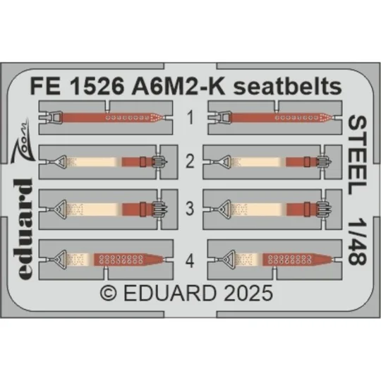 A6M2-K seatbelts STEEL EDUARD, 1/48 - Eduard Accessories FE1526