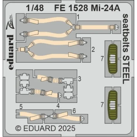 Mi-24A seatbelts STEEL TRUMPETER, 1/48 - Eduard Accessories FE1528