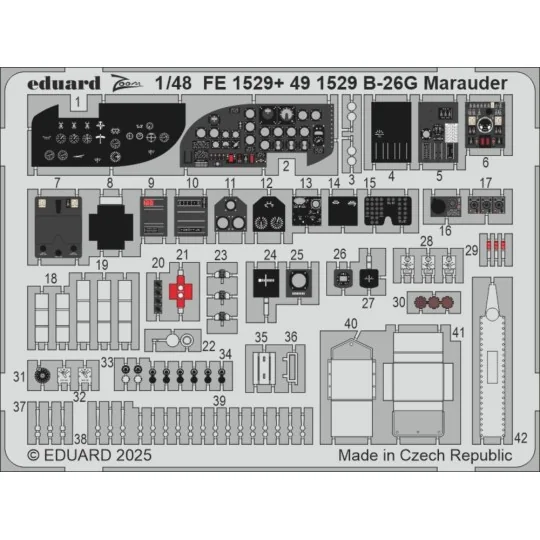 B-26G Marauder ICM, 1/48 - Eduard Accessories FE1529