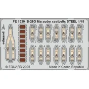 B-26G Marauder seatbelts STEEL ICM, 1/48 - Eduard Accessories FE1530