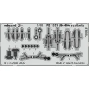 UH-60A seatbelts STEEL ICM - Eduard Accessories FE1533