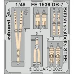 DB-7 Boston III British seatbelts STEEL HKM - Eduard Accessories FE...