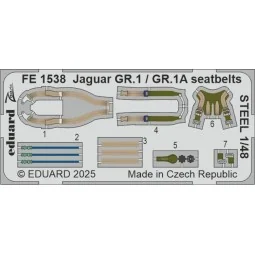Jaguar GR.1 / GR.1A seatbelts STEEL AIRFIX - Eduard Accessories FE1538
