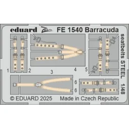 Barracuda seatbelts STEEL TRUMPETER - Eduard Accessories FE1540