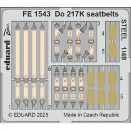 Do 217K seatbelts STEEL ICM, 1/48 - Eduard Accessories FE1543