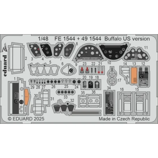 Buffalo US version TAMIYA, 1/48 - Eduard Accessories FE1544 Buffalo US version TAMIYA, 1/48 - Eduard Accessories FE1544