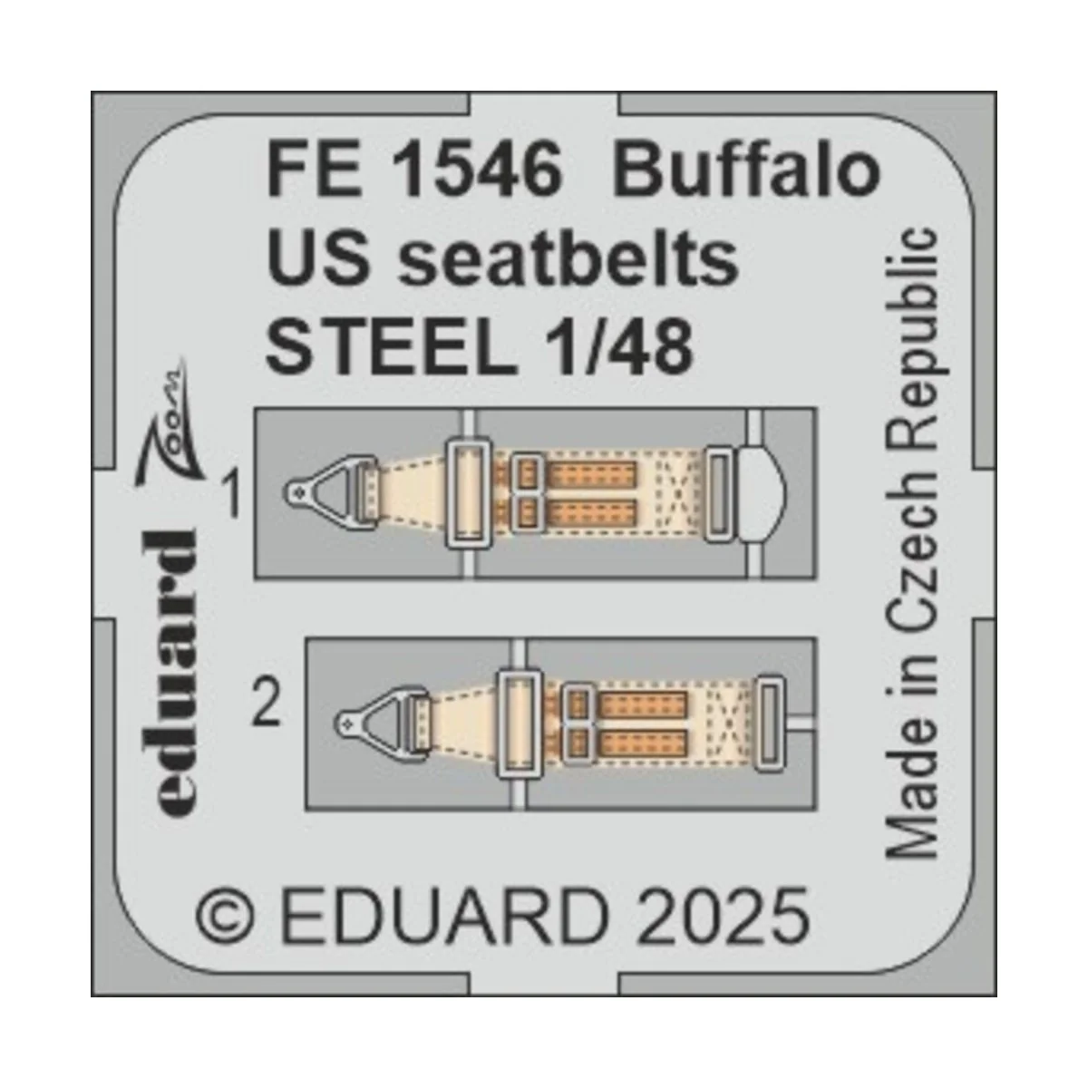 Buffalo US seatbelts STEEL TAMIYA - Eduard Accessories FE1546